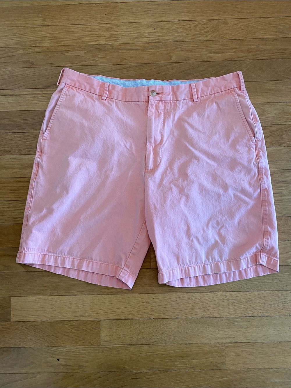 Peter Millar Light Pink Cotton Flat-Front Shorts